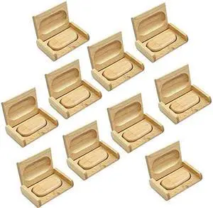 10PCS Maple Wood 2.0/3.0 USB Flash Drive with Wooden Box (3.0/32GB)