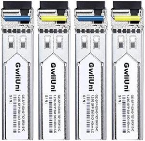 2 Pairs 40km SFP 1.25G BIDI Single Mode Fiber Module Network Transceiver, LC Interface for Cisco, Netgear, MikroTik, Ubiquity, DLink etc,