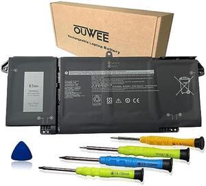 OUWEE 7FMXV Laptop Battery Compatible with Dell Latitude 5320 7320 7420 7520 Series Notebook 0TN2GY TN2GY 9JM71 15.2V 63Wh 3941mAh