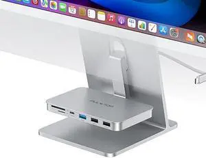 iMac Accessories for iMac 2021/2023, PULWTOP USB C Hub for iMac Support 10Gbps NVMe SATA SSD with USB A/C 10Gbps, iMac Hub for M1/M3, 2 USB A 2.0, SD/TF Card Reader for iMac 24 inch & Studio Display 2