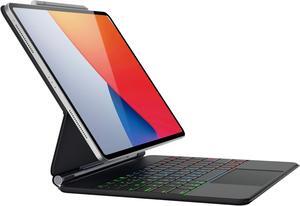 doqo iPad Pro 12.9 inch case with Keyboard ipad Magic Keyboard case with Multi-Touch Trackpad for iPad Pro 12.9 6th/5th/4th/3rd Generation Floating Slim Wireless Backlit Keyboard Black