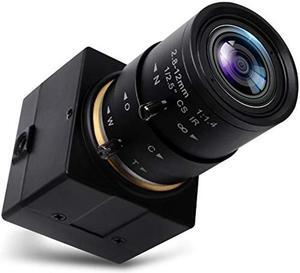 SVPRO 8MP USB Webcam with Zoom Lens,2.8-12mm Optical Zoom Camera with Sony IMX179 Sensor,High Definition Webcam3264x2448 HD Video Camera USB2.0 UVC Plug and Play Camera Support OTG
