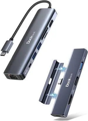 Dockteck USB C Hub, for MacBook Pro, iPad Pro, MacBook Air, XPS