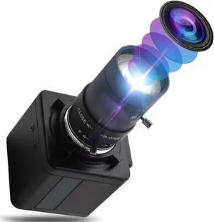 Hotpet 8MP USB Camera 2448P Webcam with Zoom Lens Video Conference Streaming Industria Camera UVC Plug Play PC Webcam for Windows Linux MAC OS Android Raspberry Pi