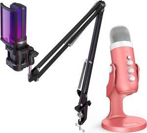 ZealSound Condenser Microphone Bundle k66p and A68s with Boom arm Stand