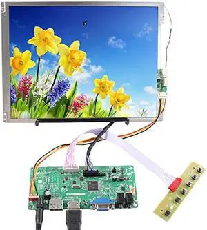 FanyiTek 10.4 inch 800x600 4:3 TFT LCD Screen and HDMI DP VGA LVDs Controller Board, for Vide Gaming Display