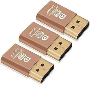 Furjosta DP 4k 60hz DisplayPort Display Emulator EDID Emulator Plug (fit Headless 2560x1080 60/120Hz-Real Version 4096x2160@60Hz-3P