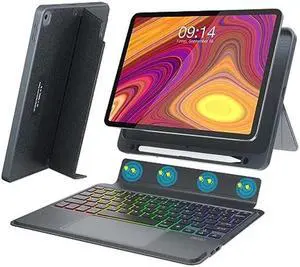OPAKIT Magnetic Backlit Keyboard Case for 9th/8th/7th Generation 10.2-inch with Multi-Touch Trackpad, 7 Colors Detachable Wireless Magic Keyboard for iPad Pro 10.5 inch Air 3rd (2021/2020/2019/2017)