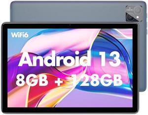 NEWISION Tablet 10 Inch Android 13 Tablets,8GB RAM(4+4GB Expand) 128GB ROM Tablets with A523 Octa-Core Processor,1280 x 800 IPS HD Display,8000mah, 5G WiFi Bluetooth 5,Dual Camera,Grey