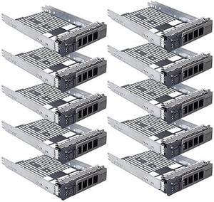 Hard Drive Caddy 3.5" SAS SATA Drive Caddy F238F 0F238F SSD Bracket Compatible for Dell PowerEdge 14th/13th/12th/11th Generation T340 T440 T640 R530 R730 R930 R520 R720 R720XD, 10 Pack