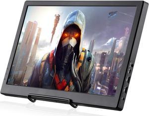 KALESMART Portable Gaming Monitor 156 Inch Full HD PC Monitor with Double HDMI 1920x1080 IPS Display with Audio Output for Raspberry Pi PS4 WiiU Xbox One S Windows 7 8 10