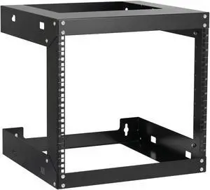 Tedgetal 9U Wall Mount Rack Open Frame 19" Server Equipment 18 inches Depth 2 Post Network Cabinet Black