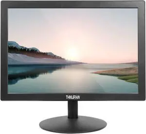 Thinlerain 15 inch PC Monitor Desktop Monitor with 1440x900, Small Monitor with 16:10 LED Monitor, TFT Panel, 60 Hz, 5Ms, VGA, HDMI, Built-in Speakers