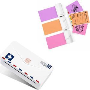 Phomemo M04AS Mini Printer with 53mm Color Adhesive Paper Bundle