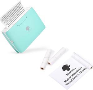 Phomemo M04S Portable Thermal Printer with 110mm White Adhesive Thermal Paper 3 Rolls