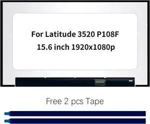 LCD Screen Replacement for Dell Latitude 3520 P108F P108F001 P108F002, Laptop FHD 1920x1080 IPS, LED Non-Touch Display