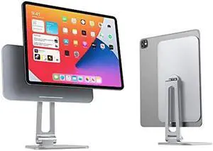 SUREWO Magnetic Stand for iPad Pro,Adjustable Rotatable Floating Magnetic iPad Pro Stand Holder for Apple iPad Pro 11" (Silver for iPad Pro 11")