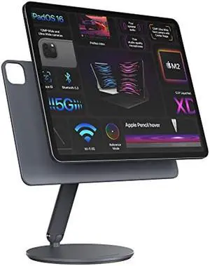LULULOOK Magnetic Stand for iPad, Desk Stand with 360 Rotation Base Adjustable for iPad Pro 11'' 1st/2nd/3rd/4th Gen iPad Air 4th/5th /10.9"