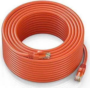 Maximm Cat 6 Ethernet Cable 300 Ft,Cat6 Cable, LAN Cable, Internet Cable, Patch Cable and Network Cable - UTP (Orange) 300 Feet ethernet Cord