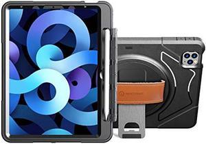 New Trent New iPad Pro 11 4th Gen 2023, iPad Air 10.9 5th 4th Gen Case, iPad Pro 11 2nd 3rd 4th Gen Case with Pencil Holder Screen Protector Kickstand, Hand Strap iPad Pro 11 inch
