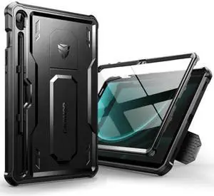 Dexnor Case for Samsung Galaxy Tab S9 FE 10.9 Inch 2023, [Built in Screen Protector & Kickstand] with Pen Holder Heavy Duty Shockproof Full Body Protective Cover for Galaxy Tab S9 FE Case-Black