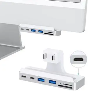 Gewokliy USB C Hub for iMac 24 inch (M1/M3), iMac USB Adapter Multiports with 4K HDMI, Type-C 10Gbps, SD/TF Card Reader, iMac Hub for 2021 iMac 24-inch(M1)/2023 iMac 24-inch(M3) | iMac Accessories