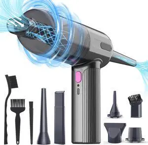 Hayousui 7000Pa Mini Vacuum Cleaner: Handheld Vacuum & Electronics Duster & Hand Pump Cordless Keyboard Vac 3-Gear Compressed Air Blower for Computer Sewing Machine Laptop Car Home Office