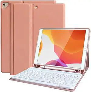 Keyboard Case for iPad 9th/8th/7th Generation 2021/2020/2019, iPad 10.2/Pro 10.5 Keyboard Case with Pencil Holder, Detachable Bluetooth Keyboard for iPad 9th/8th/7th Gen/iPad Air 3/iPad Pro 10.5