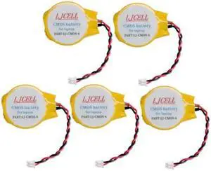 LJCELL 5PCS CMOS Battery for IBM Lenovo Thinkpad T430 T450S T460 T460P T480S DELL Latitude E5450 E5430 E5440 E5530 E6420 E6320 E6330 Inspiron 9400 Laptop BIOS RTC CR2032 Battery with 2 Wire
