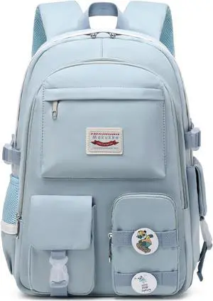 Makukke School Backpacks for Teen Girls - Laptop Backpacks 15.6 Inch College Cute Bookbag Anti Theft Women Casual Daypack,Blue Backpack