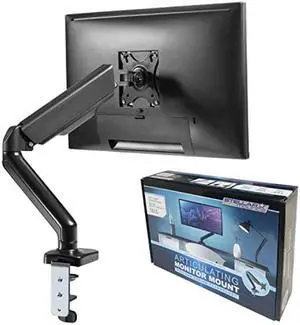 Stellar Mounts Spring LCD Monitor Arm with USB and Multimedia Ports