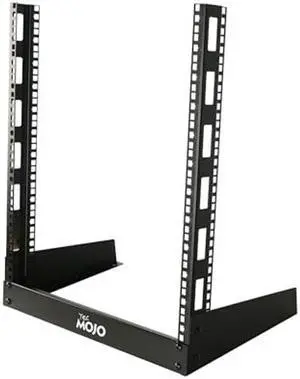 Tecmojo 2 Post 12U Desktop Sever Rack Small Open Frame Rack for 19 inch AV/Data/Audio/Studio Equipment Free Standing Home/Office Rack (12U)