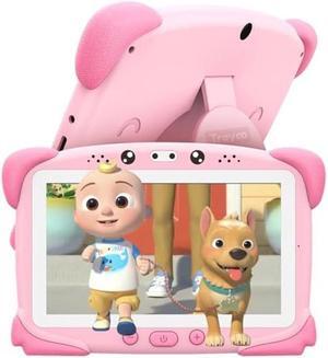 Kids Tablet 7In Toddler Tablet for Kids, 32GB Tablet for Kids Toddler with Shockproof Case, Bluetooth, WiFi, Google, Netflix, YouTube, Parental Control, Kids App Pre-Installed (Rose)