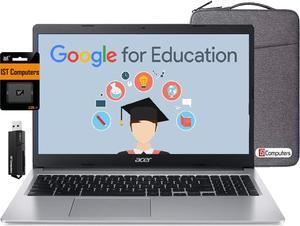 acer Chromebook 315 15.6" FHD (Intel Celeron N4500, 4GB RAM, 192GB Storage (64GB eMMC + 128GB IST SD Card) Home & Student Laptop, Long Battery Life, Wi-Fi, Webcam, SD Card Reader, Chrome OS, Silver