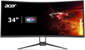 Acer Nitro 34" UWQHD 3440 x 1440 1000R Curved PC Gaming Monitor | AMD FreeSync Premium | Up to 180Hz Refresh | Up to 0.5ms | AdobeRGB 90%| Delta E<2 | 1 x DP 1.2 & 2 x HDMI 2.0| EDA343CUR V3bmiippx