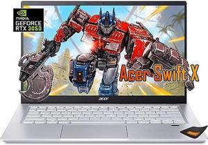 acer Swift X 14 FHD 100 sRGB Slim Laptop  AMD Ryzen 5 5600U  NVIDIA GeForce RTX 3050  8GB LPDDR4X  WiFi 6  Backlit Keyboard  Windows 11 Home  wMousepad 8GB RAM  512GB SSD