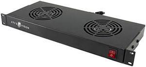 Ares Vision Dual 1U Cooling Air Circulating Fans for 19'' Wide Standard Server Cabinet/Rack (Dual Fans)