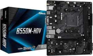 ASRock B550M-HDV Supports 3rd Gen AMD AM4 Ryzen(tm) / Future AMD Ryzen(tm) Processors Motherboard