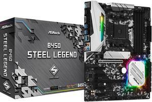 ASRock B450 Steel Legend Socket AM4/ AMD Promontory B450/ DDR4/ Quad CrossFireX/ SATA3&USB3.1/ M.2/ A&GbE/ATX Motherboard