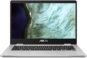 ASUS Chromebook C423, 14.0" FHD NanoEdge-display with 180 Degree-Hinge, Intel Celeron N3350-Processor, 4GB-RAM, 32GB eMMC Storage, Zero-Touch Enrollment, Chrome OS, Silver, C423NA-DB42F