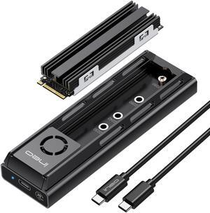 ineo M.2 NVMe SATA SSD 20Gbps Docking Station, 20Gbps External Dockingwith Cooling Fan, M2 PCIe NGFF M Key B+M Key, RTL9220DP [2630]