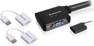 IOGEAR 2-Port VGA and DisplayPort KVM Switch Kit GCS22DPKIT