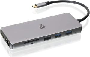 IOGEAR USB-C Triple Display Dock Station - 4K 60Hz - 2 HDMI - 1 DisplayPort - 2 USB 2-2 USB 3 - Ethernet - 3.5mm Audio - USB-C 100W PD - MacBook Pro/Air Thunderbolt 3 - Type C Laptop - GUD3C4K3P