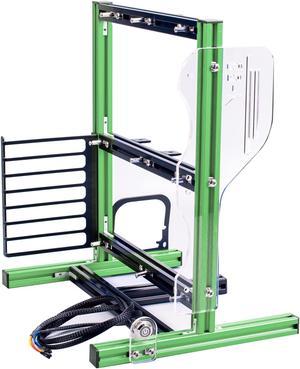 DIY ITX MATX ATX Computer Open Air Case, Aluminum Open Frame Computer Case, PC Test Bench Vertical Motherboard Chassis DIY Kit(Green Black)