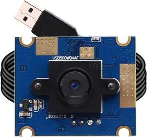ELP 5mp 60degree Fixed Lens USB Camera with OV5640 Sensor for Linux/Android/mac/Windows PC Webcam USB2.0 UVC Vide Camera Module Opencv Raspberry Pi USB with Cameras for Computer, PC, Laptop