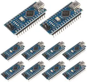 AITRIP 10PCS for Nano V3.0 ATmega328P Nano Board CH340 5V 16M Microcontroller Board, Compatible with Arduino Electronics Development Board