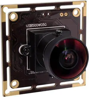 ALPCAM 5MP USB Camera Module Wide Angle 170 Degree Fisheye USB Camera Aptina MI5100 OTG USB Webcam for Industrial,Plug and Play USB2.0 Lightburn Camera Compatible with Windows Raspberry Pi Linux