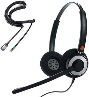 IPD IPH-165 Phone Headset with Noise Cancelling Microphone for Office and Call Center - Compatible with with All Yealink SIP,Snom, Greandsteam,& LG landline Phones