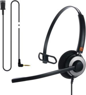 IPD IPH-160 Headset with Noise Cancelling Microphone and 3.5mm Jack (4 Poles) for for Android Cell Phones,Laptop,Tablet,Apple MacBook and Other Smart Devices
