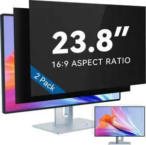 IPROKKO [2-Pack] 23.8 Inch Computer Privacy Screen Filter for 16:9 Widescreen Monitor, Removable 23.8in Anti Blue Light Glare Privacy Shield, Anti Spy Security Protector for Hp Dell Asus Acer Samsung